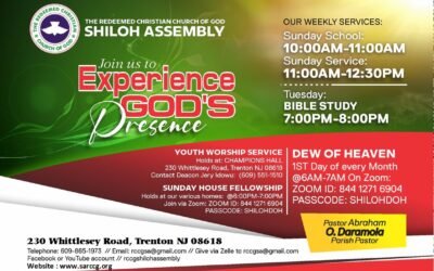 RCCG SHILOH ASSEMBLY 2024 MY YEAR OF DIVINE REPOSITIONING. MARCH 2024, MONTH OF MERCY.